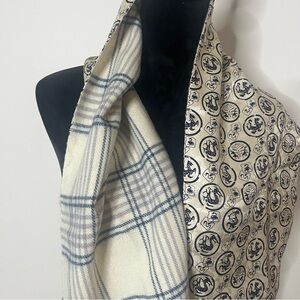 Women’s Echarpe‎ Laine Et Soie Luxury Silk/Wool Double Sided Tassel Scarf 49.5”